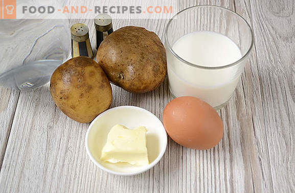 Готвене на картофено пюре с мляко с подходяща консистенция