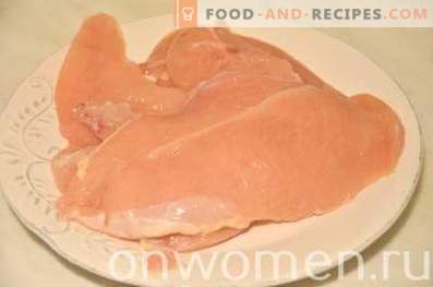 Пилешки гърди, пържени в тесто от кефир