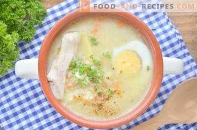 Супа с просо и яйце в пилешки бульон