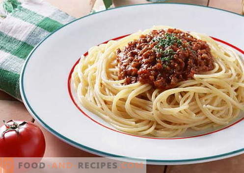 Spagetikastmed on parimad retseptid. Kuidas õigesti ja maitsev küpsetatud kaste kastmes spagettidele.
