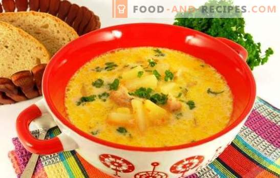 Пилешка супа с топено сирене - първото ястие с кремав вкус. Най-добрите рецепти за пилешка супа с топено сирене